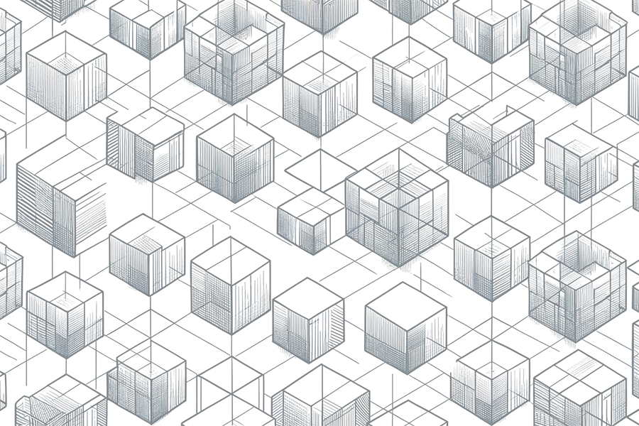 A clear pattern of cubes